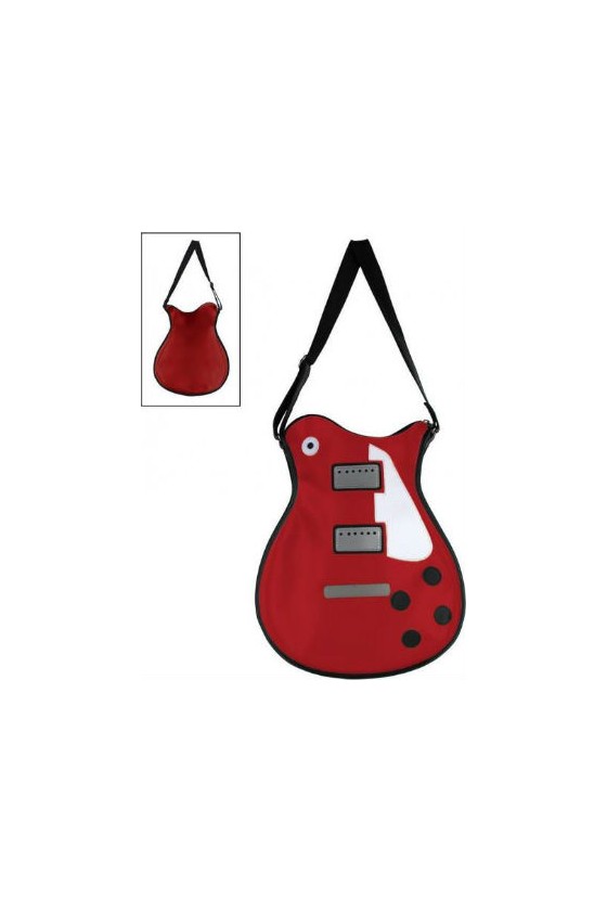 Sac forme guitare Les Paul rouge