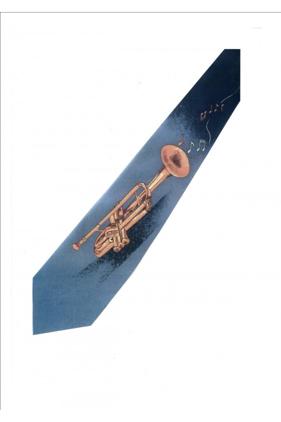 Cravate motif trompette