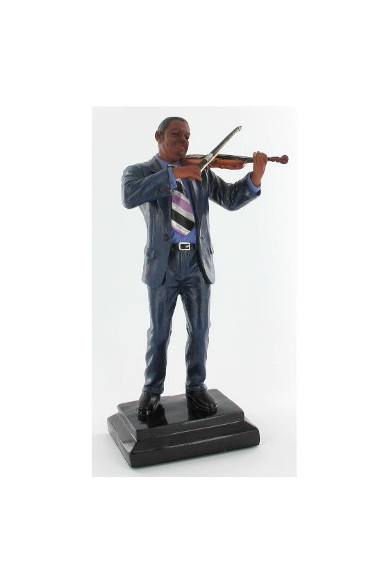 Figurine musicien violoniste en résine